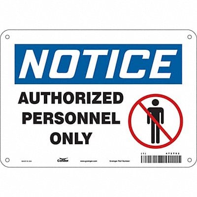 Safety Sign 7 inx10 in Polyethylene