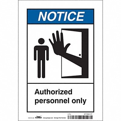 Safety Sign 10 in x 7 in Vinyl