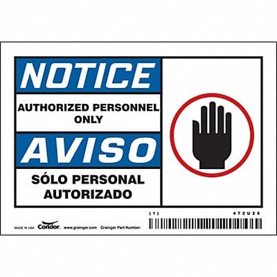 Safety Sign 3.5in x 5in Vinyl PK5