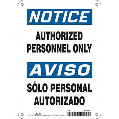 Safety Sign 10 inx7 in Aluminum