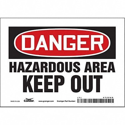 Safety Sign 5 in x 7 in Vinyl