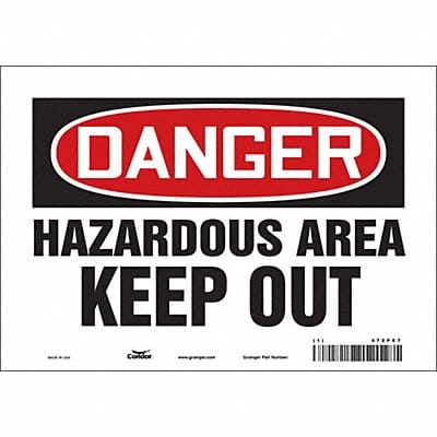 Safety Sign 7 in x 10 in Vinyl