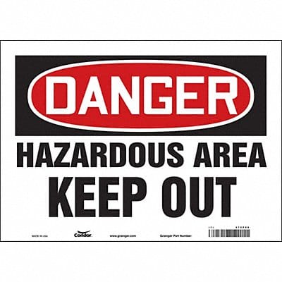 Safety Sign 10 in x 14 in Vinyl