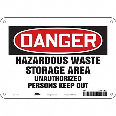 Safety Sign 7 inx10 in Polyethylene