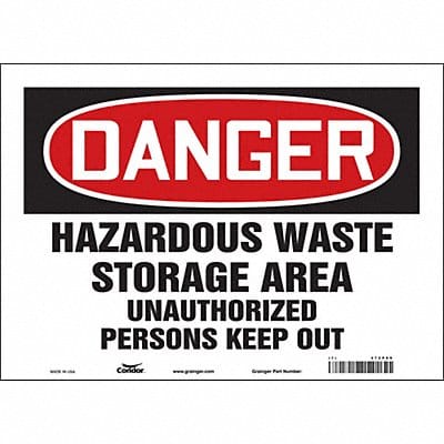 Safety Sign 10 inx14 in Vinyl