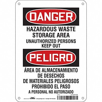 Safety Sign 10 in x 7 in Aluminum