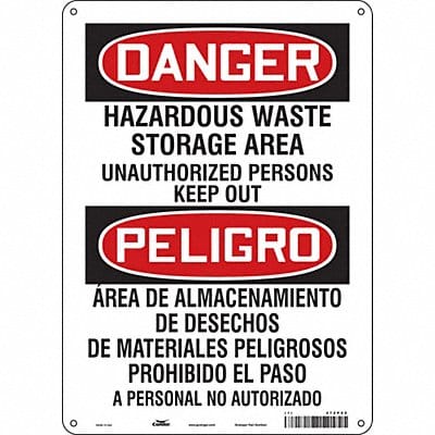 Safety Sign 14 inx10 in Polyethylene