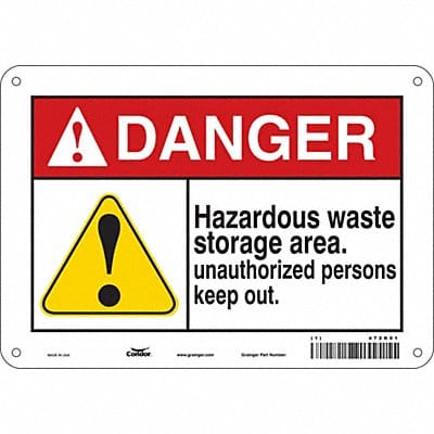 Safety Sign 7 in x 10 in Aluminum