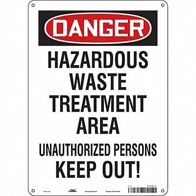 Safety Sign 14 in x 10 in Polyethylene