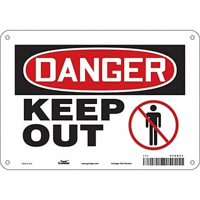 Safety Sign 7 in x 10 in Aluminum