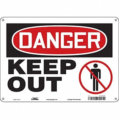 Safety Sign 10 inx14 in Polyethylene