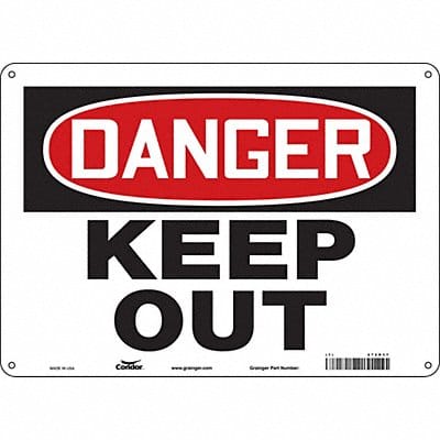 Safety Sign 10 inx14 in Polyethylene