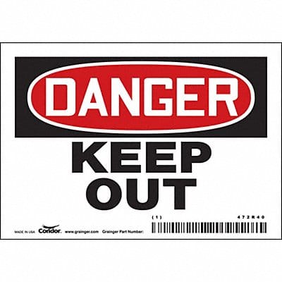 Safety Sign 3.5in x 5in Vinyl