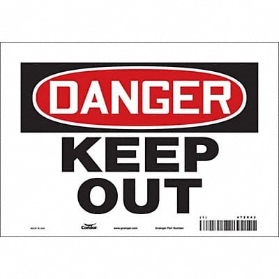 Safety Sign 7 inx10 in Vinyl