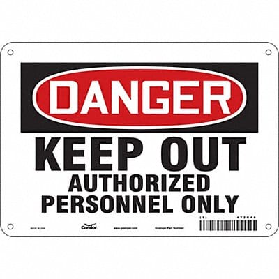 Safety Sign 7 in x 10 in Aluminum