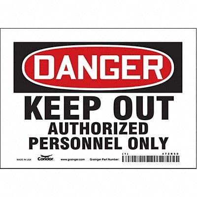 Safety Sign 5 inx7 in Vinyl