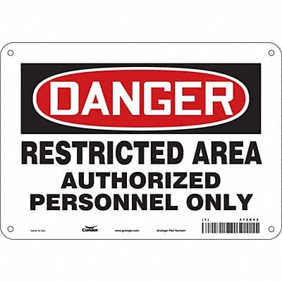 Safety Sign 7 in x 10 in Aluminum