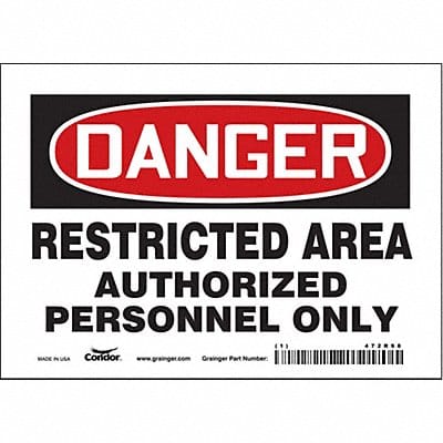 Safety Sign 5 inx7 in Vinyl