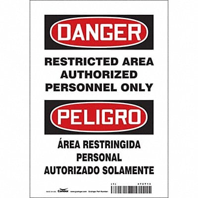 Safety Sign 10 inx7 in Vinyl