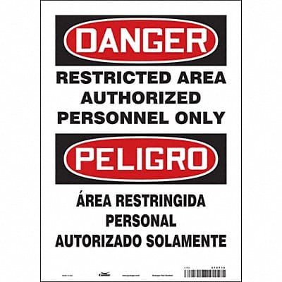 Safety Sign 14 in x 10 in Vinyl