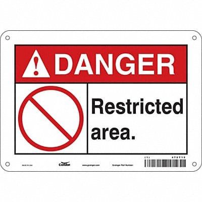 Safety Sign 7 in x 10 in Aluminum