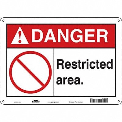 Safety Sign 10 inx14 in Aluminum