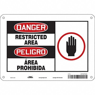 Safety Sign 7 in x 10 in Polyethylene