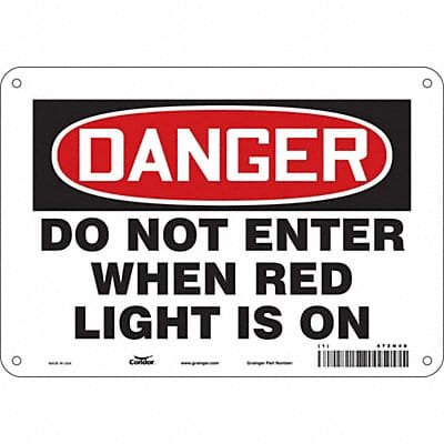 Safety Sign 7 in x 10 in Aluminum