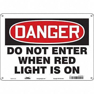 Safety Sign 10 inx14 in Aluminum