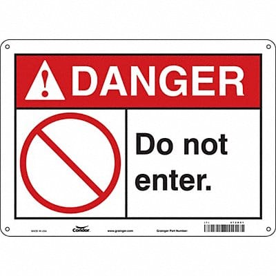 Safety Sign 10 in x 14 in Vinyl