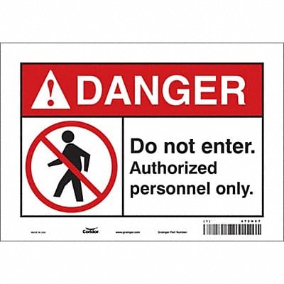 Safety Sign 7 in x 10 in Vinyl