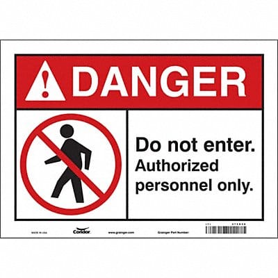 Safety Sign 10 inx14 in Vinyl