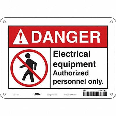 Safety Sign 7 in x 10 in Aluminum