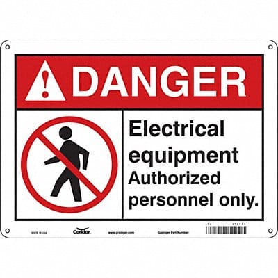 Safety Sign 10 inx14 in Aluminum