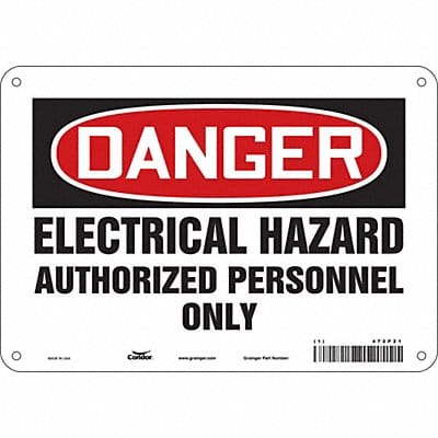 J6925 Safety Sign 7 in x 10 in Aluminum