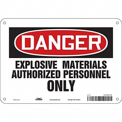 Safety Sign 7 in x 10 in Polyethylene