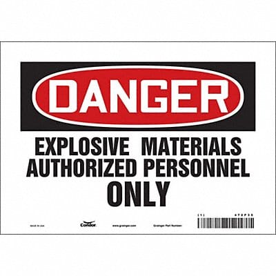 Safety Sign 7 in x 10 in Vinyl