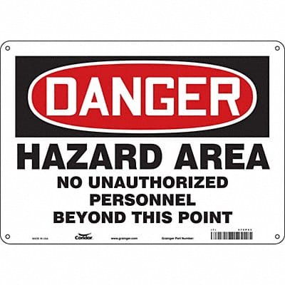 Safety Sign 10 in x 14 in Polyethylene