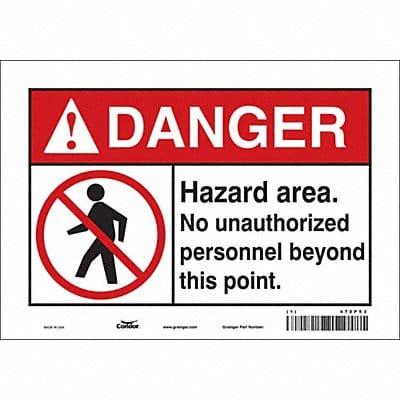 Safety Sign 7 in x 10 in Vinyl