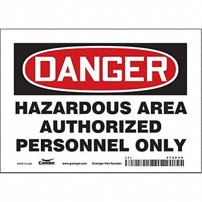 Safety Sign 5 in x 7 in Vinyl