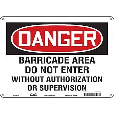 Safety Sign 10 inx14 in Polyethylene