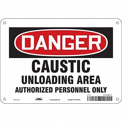 Safety Sign 7 in x 10 in Aluminum