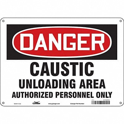 Safety Sign 10 in x 14 in Aluminum