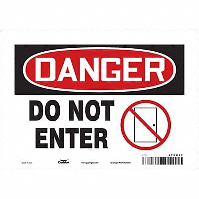 Safety Sign 7 in x 10 in Vinyl