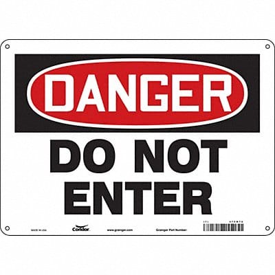 Safety Sign 10 inx14 in Aluminum