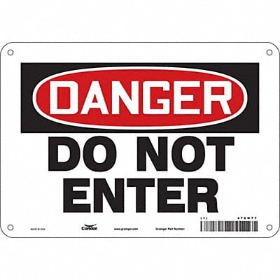 Safety Sign 7 inx10 in Polyethylene