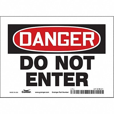 Safety Sign 5 inx7 in Vinyl