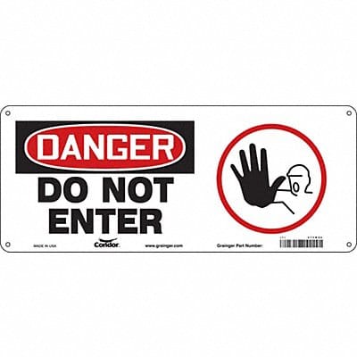 Safety Sign 7 in x 17 in Aluminum