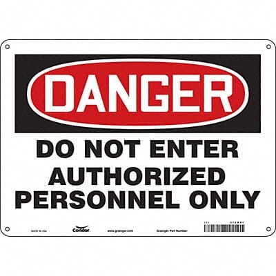 Safety Sign 10 inx14 in Aluminum