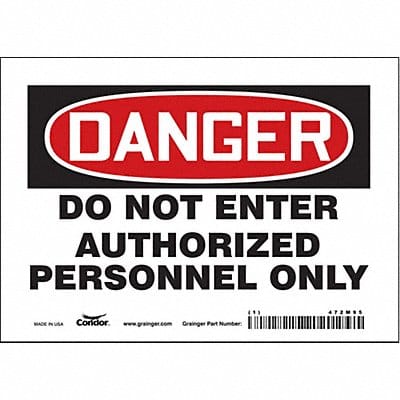 Safety Sign 5 inx7 in Vinyl